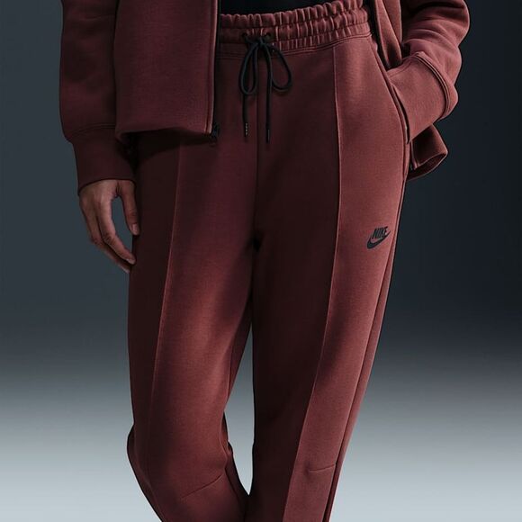 Nike Tech Fleece Mid-Rise Joggers Sportswear Women's Medium FB8330-605 Red Sepia - Picture 12 of 15